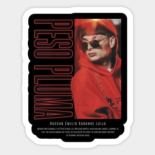 peso pluma red mexican rap Sticker